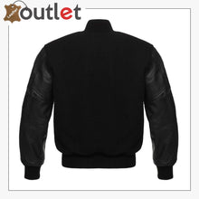 Load image into Gallery viewer, Men's Leather Letterman Baseball Bomber Varsity Jacket - Leather Outlet