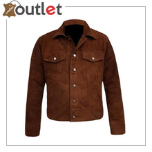 Load image into Gallery viewer, Men's Shirt Suede Leather Jacket - Leather Outlet