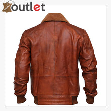 Load image into Gallery viewer, Men's Aviator Brown Air force Bomber A2 Flight Distressed Leather Jacket Leather Outlet