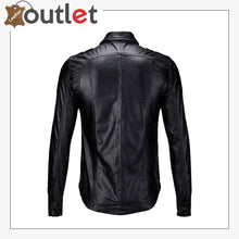 Load image into Gallery viewer, Casual Real Sheep Leather Full Sleeves Police Shirt for Mens