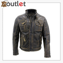 Load image into Gallery viewer, Mens Black Warm Fashion Leather Jacket
