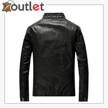 Load image into Gallery viewer, Mens Casual Zip Up Slim Bomber Faux Leather Jacket