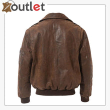 Load image into Gallery viewer, Mens Leather Flight Bomber Jacket Air Force Aviator