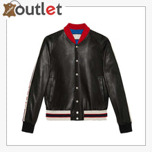 Load image into Gallery viewer, Mens Quality Leather bomber jacket - Leather Outlet