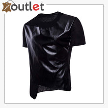 Load image into Gallery viewer, New Fashion Style Casual Leather Patchwork Shirt - Leather Outlet