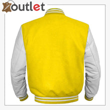 Load image into Gallery viewer, Original American Varsity White Leather jacket For Women