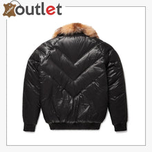 Load image into Gallery viewer, Premium Quality V-Bomber Nylon Black Crystal Fox Fur