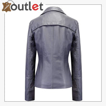 Load image into Gallery viewer, Signature Bow Hoodie Leather Bomber Jacket For Women