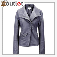 Load image into Gallery viewer, Signature Bow Hoodie Leather Bomber Jacket For Women