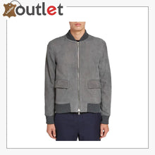Load image into Gallery viewer, Smooth and Sleek Suede Leather Bomber Jacket