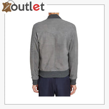 Load image into Gallery viewer, Smooth and Sleek Suede Leather Bomber Jacket
