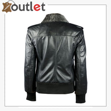 Load image into Gallery viewer, Sundance Shearling Black Bomber Womens Leather Jacket - Leather Outlet