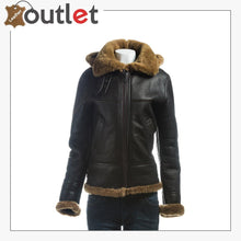 Load image into Gallery viewer, Women B3 Bomber Shearling Leather Jacket