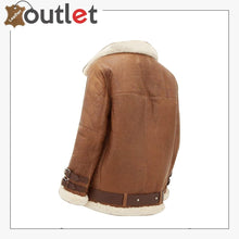 Load image into Gallery viewer, Women Light Brown Shearling Leather Jacket