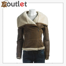 Load image into Gallery viewer, Women Oversize Fur Collar Leather Jacket