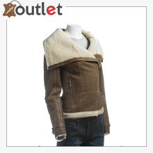 Load image into Gallery viewer, Women Oversize Fur Collar Leather Jacket