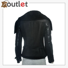 Load image into Gallery viewer, Women Sheepskin Oversized Collar Jacket