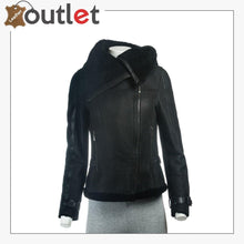 Load image into Gallery viewer, Women Sheepskin Oversized Collar Jacket