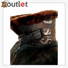 Load image into Gallery viewer, WW2 B3 Sheepskin Shearling Flying Pilot Leather Bomber Jacket - Leather Outlet