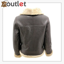 Load image into Gallery viewer, Women's Brown B3 WW2 Ginger Real Thick Sheepskin Leather Flying Jacket - Leather Outlet