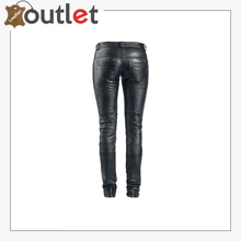 Load image into Gallery viewer, High-rise flared leather pants