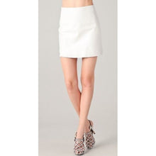 Load image into Gallery viewer, Womens Stylish Genuine Lambskin White Leather Mini Skirt Leather Outlet
