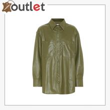 Load image into Gallery viewer, Yoyo faux leather shirt