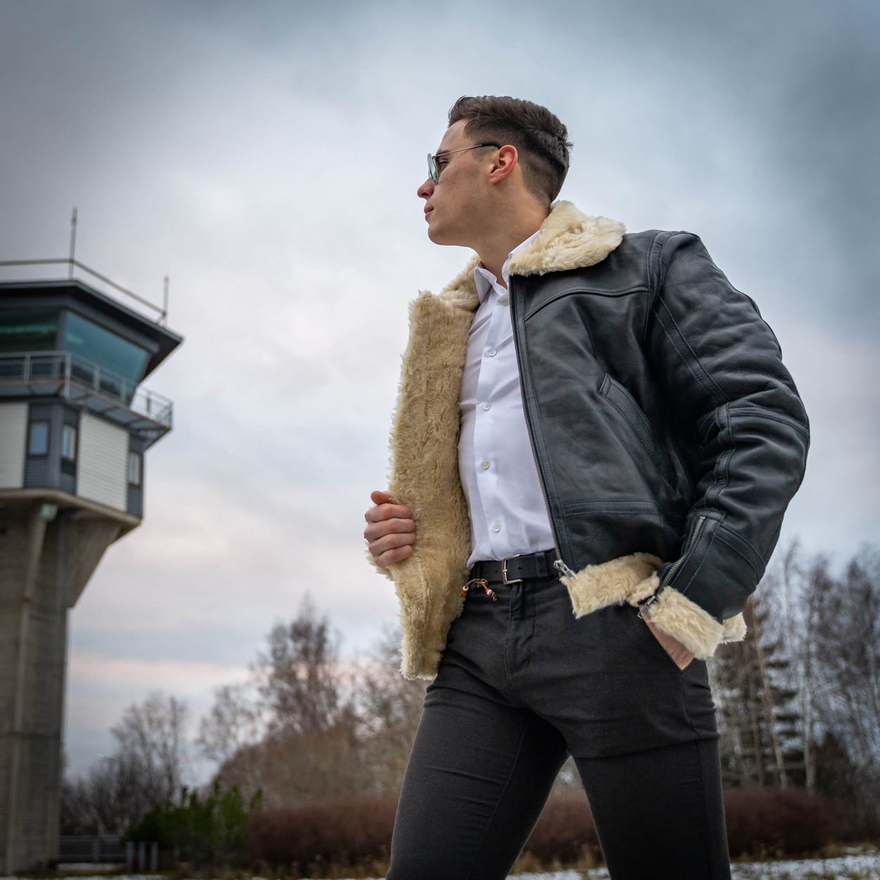 Leather Bomber Jacket - Leather Outlet
