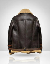 Laden Sie das Bild in den Galerie-Viewer, Herren B-3 Lammfell-Lederbomberjacke – Echte Fliegerjacke
