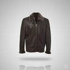 Herren Leder Trenchcoat – Mittellange Winterjacke