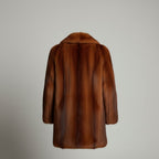 Vintage Style Reddish Brown Fur Jacket