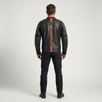 Brawler Leder Motorradjacke für Herren – Harley-Stil schwarze Bikerjacke