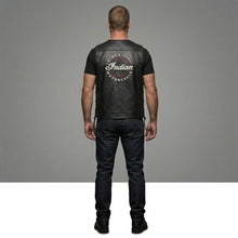 Load image into Gallery viewer, Indian Motorcycle Buffalo Leather Western Vest – Classic Rider Edition
