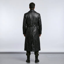 Laden Sie das Bild in den Galerie-Viewer, Herren Deutscher Offizier Trenchcoat im WW2-Stil aus Leder – Klassische Militär Edition
