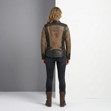 Load image into Gallery viewer, Women’s Gallun Triple Vent Leather Motorcycle Jacket – Harley Style Ride Fit
