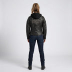 Women’s Scroll Skull 3-in-1 Leather Motorcycle Jacket – Harley Style Edition