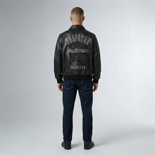 Load image into Gallery viewer, Men’s Street Collaboration Leather Bomber Jacket – Avirex Trap Style Edition
