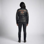 Women’s Miss Enthusiast Leather Motorcycle Jacket – Harley Style Classic Fit