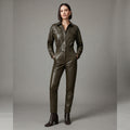 Women's OLives Leather Jumpsuit