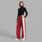 Women's Red Leather Pant