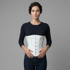 Women's White  Leather Corset