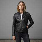 Women's Black Leather Jacket