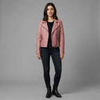 Buy Women's Pink Leather  Jacket