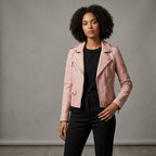 Buy Women's Pink Leather  Jacket