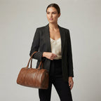 Women's Brown  Leather Shoulder Bag