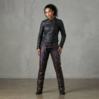 Women Black and Purple  Leather Chaps