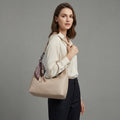 Women's Biege  Leather Shoulder Bag