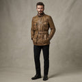 Men's Brown Leather Field Jacket