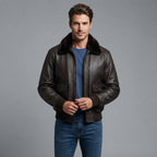 Men's G-1 Military Flight Aviator Bomber Jacket