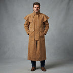 Men's Tan Leather Duster Coats